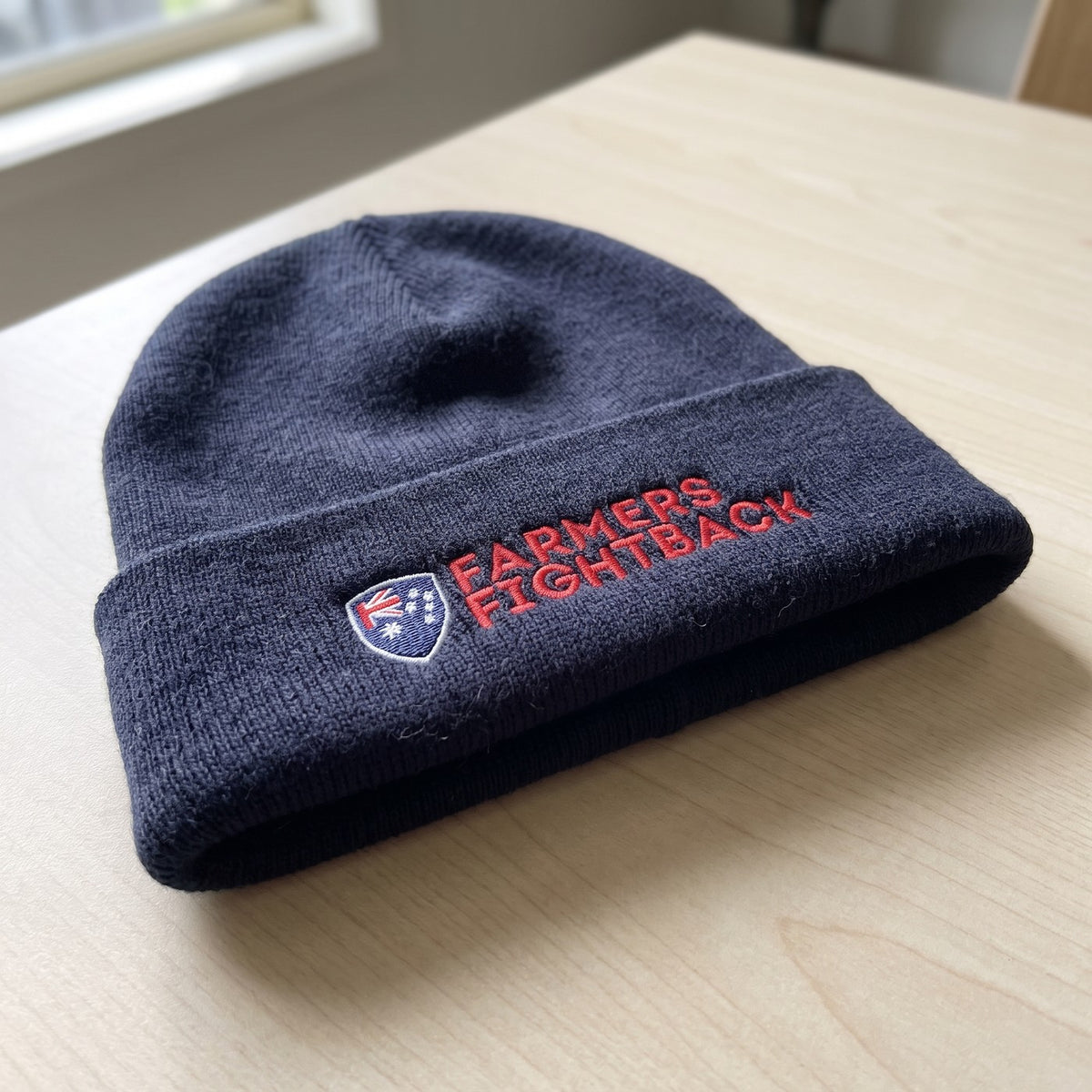 Navy beanie, product view