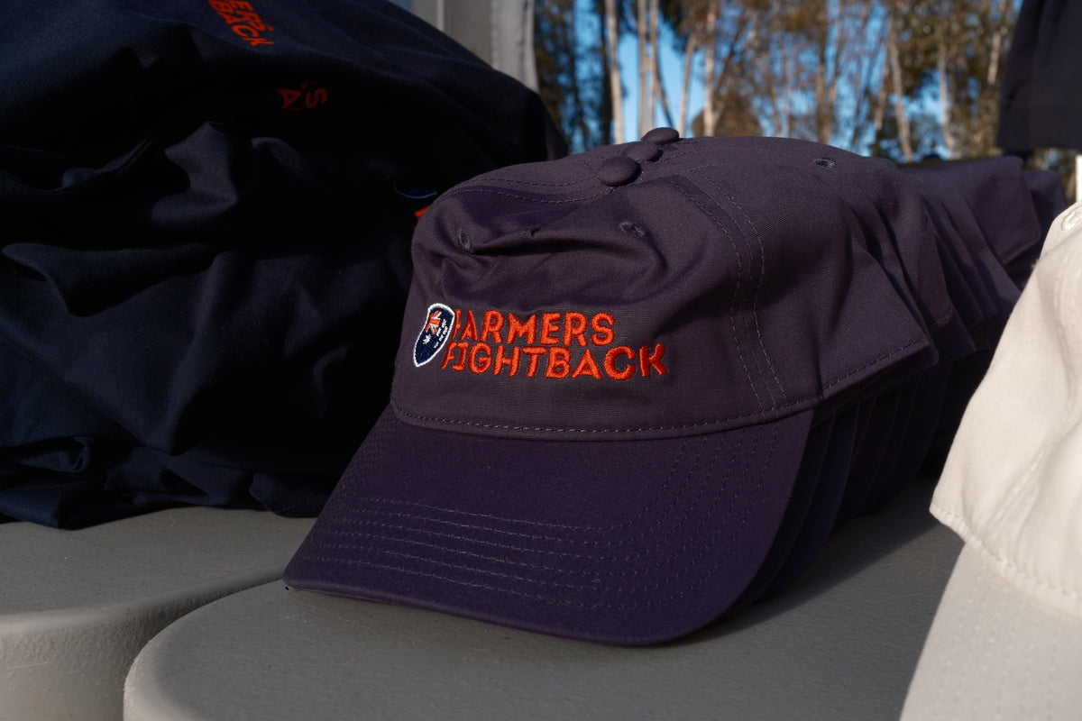 Farmers Fightback midnight blue cap with embroidered badge