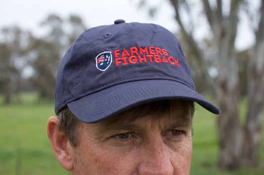 Midnight blue cap worn